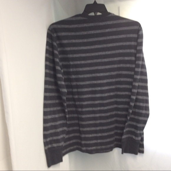 MERONA MEN’S LONG SLEEVE LIGHT SWEATSHIRT SIZE:XLARGE COLOR:GRAY /BLACK STRIPES - Picture 3 of 7